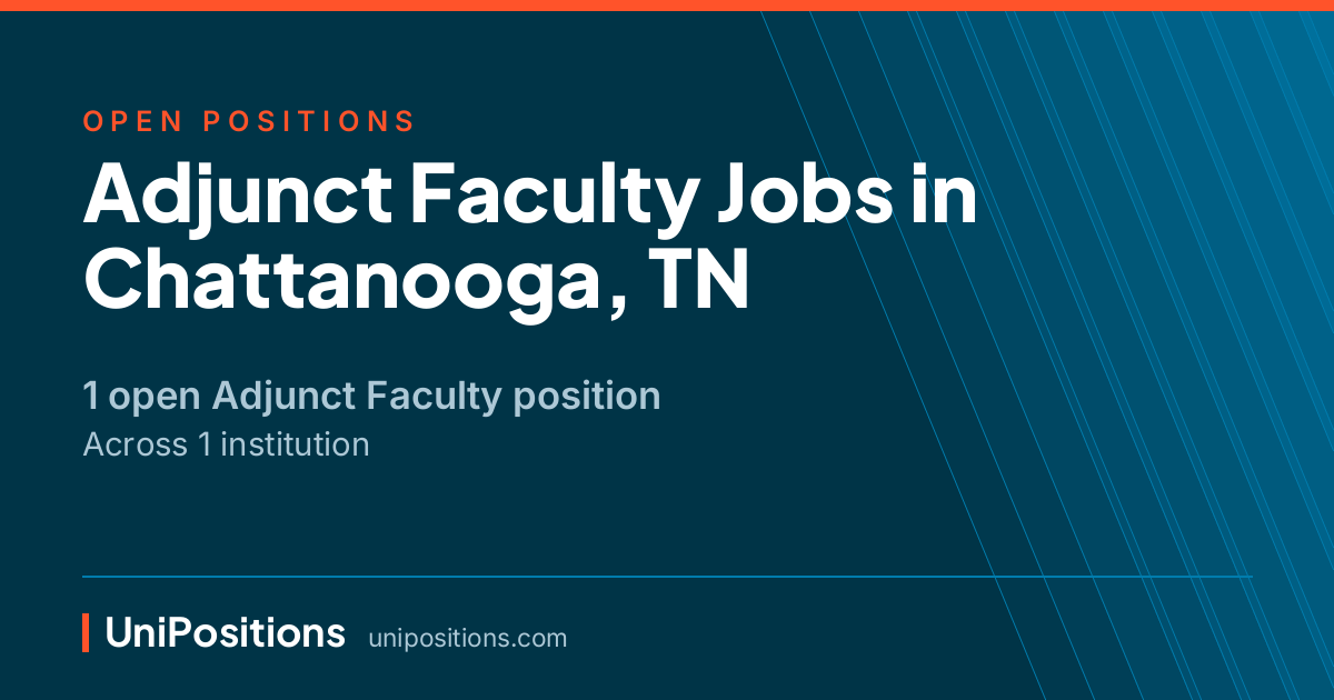 Adjunct Faculty jobs in Chattanooga, TN — 1 open position