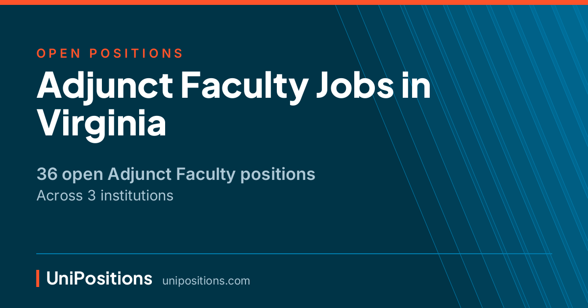 Adjunct Faculty jobs in Virginia — 36 open positions