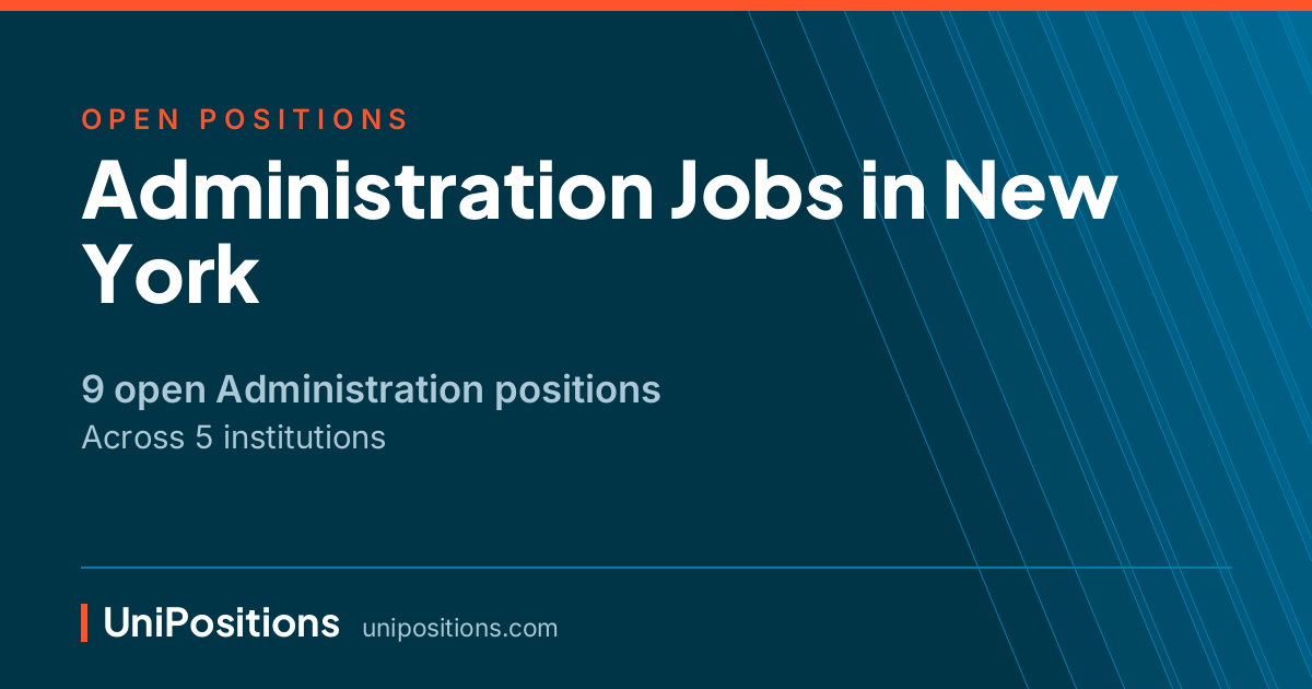 Administration jobs in New York — 9 open positions