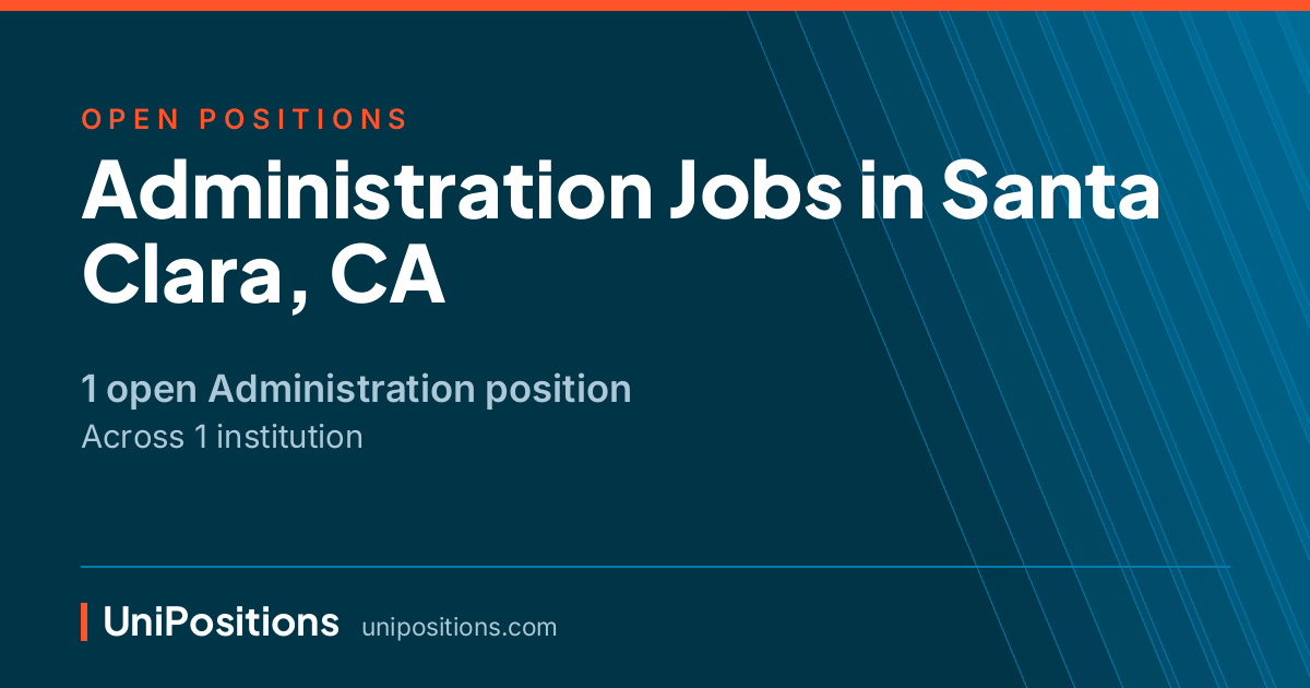 Administration jobs in Santa Clara, CA — 1 open position