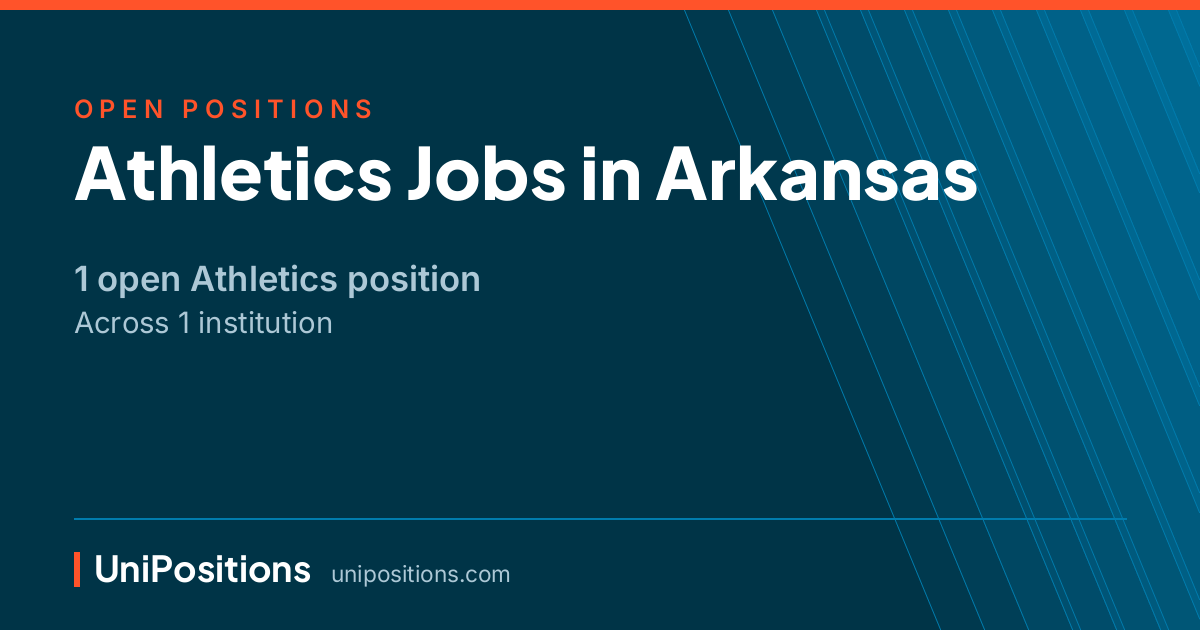 Athletics jobs in Arkansas — 1 open position