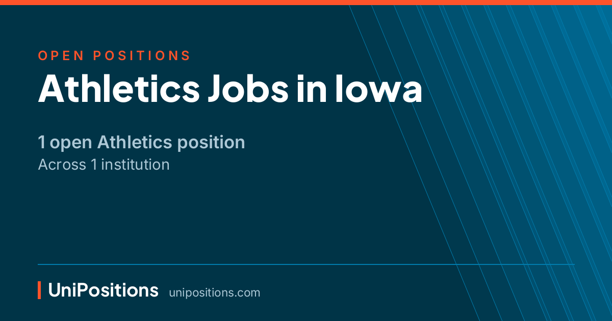 Athletics jobs in Iowa — 1 open position