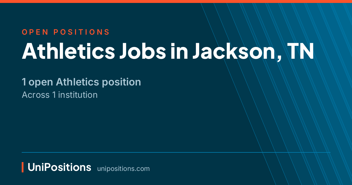 Athletics jobs in Jackson, TN — 1 open position