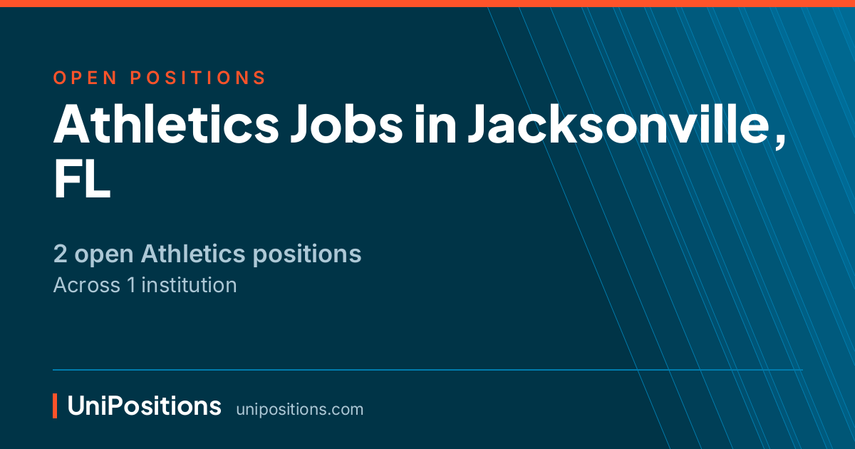 Athletics jobs in Jacksonville, FL — 2 open positions