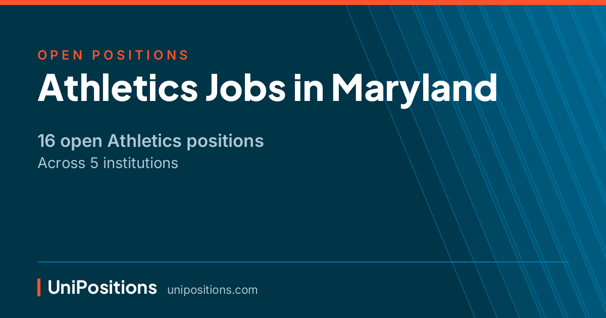 Athletics jobs in Maryland — 16 open positions