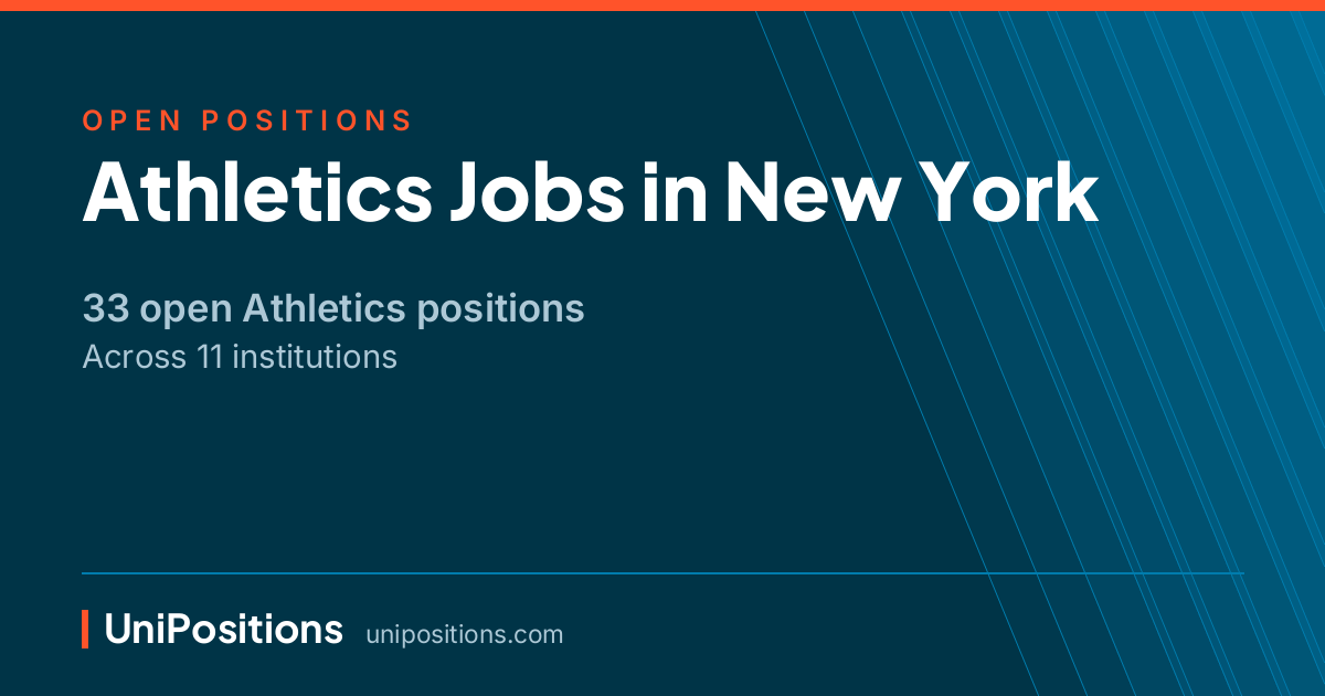 Athletics jobs in New York — 33 open positions