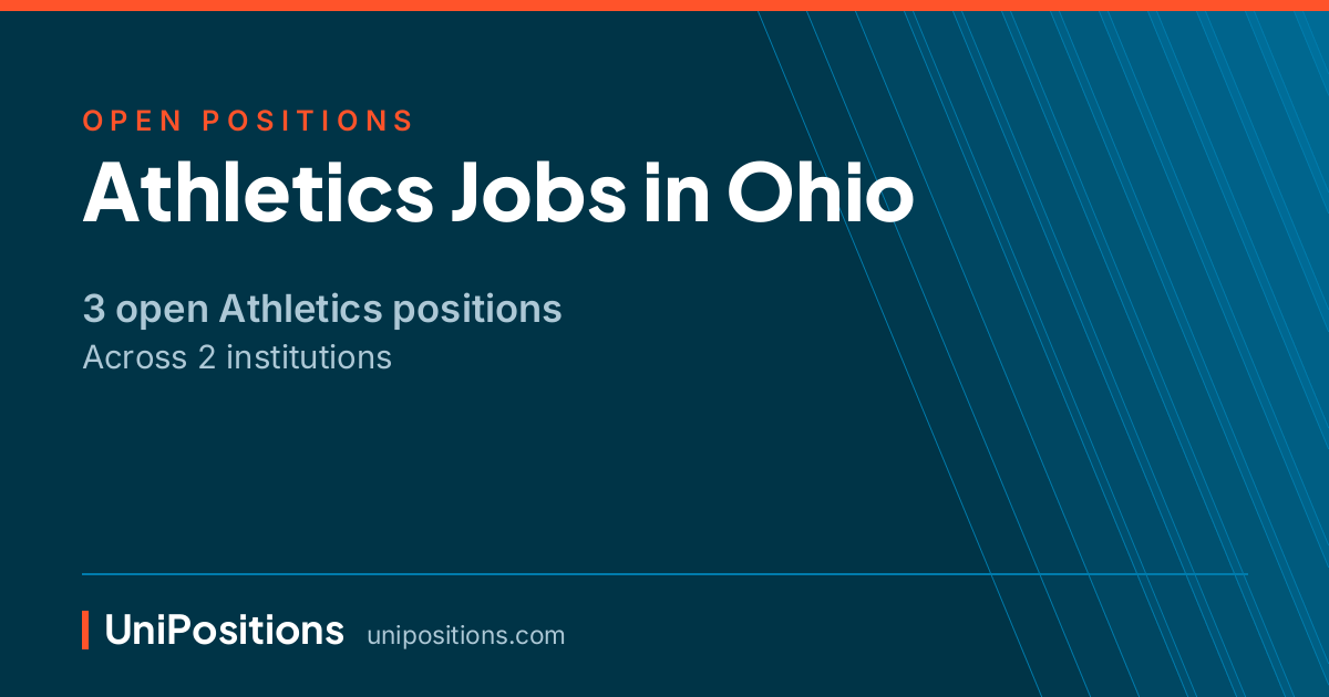Athletics jobs in Ohio — 3 open positions