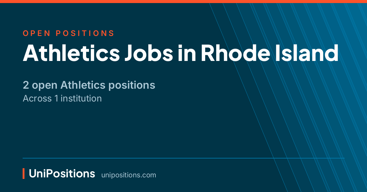 Athletics jobs in Rhode Island — 2 open positions