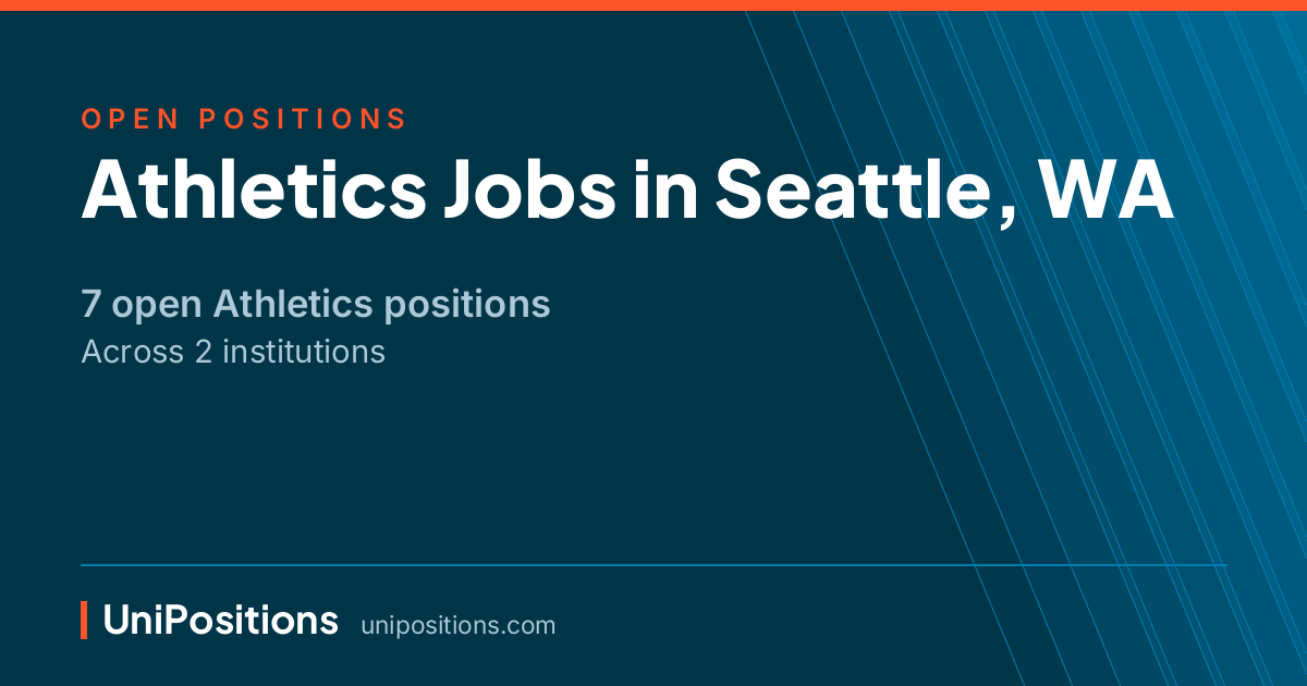 Athletics jobs in Seattle, WA — 7 open positions