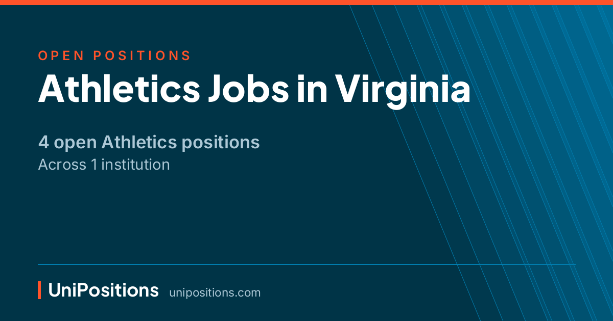 Athletics jobs in Virginia — 4 open positions