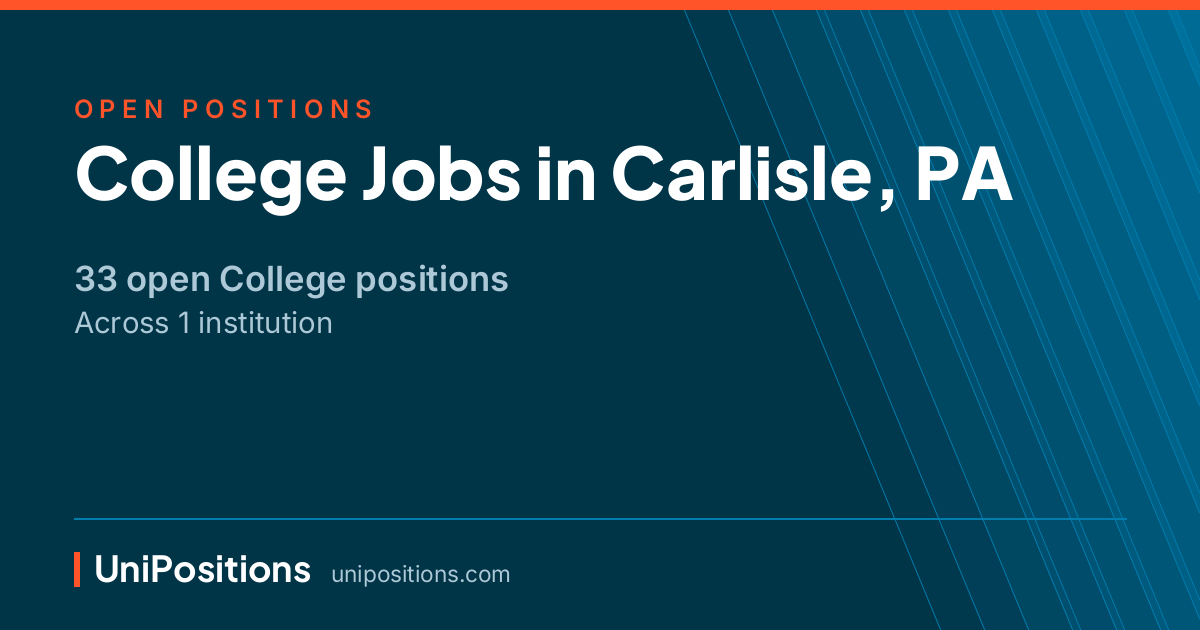 College jobs in Carlisle, PA — 33 open positions