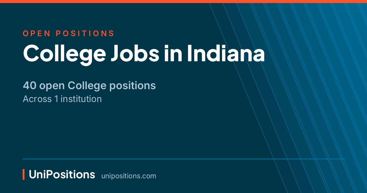 College jobs in Indiana — 40 open positions