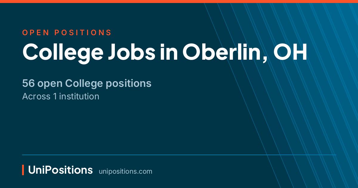 College jobs in Oberlin, OH — 56 open positions