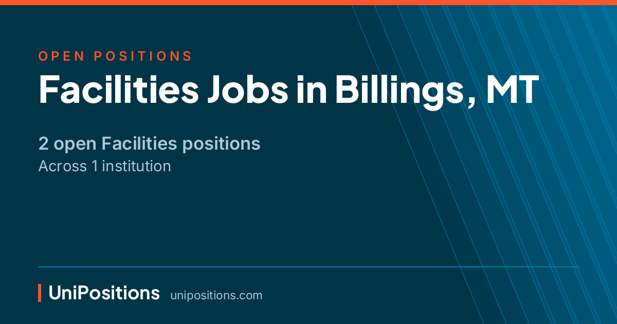Facilities jobs in Billings, MT — 2 open positions