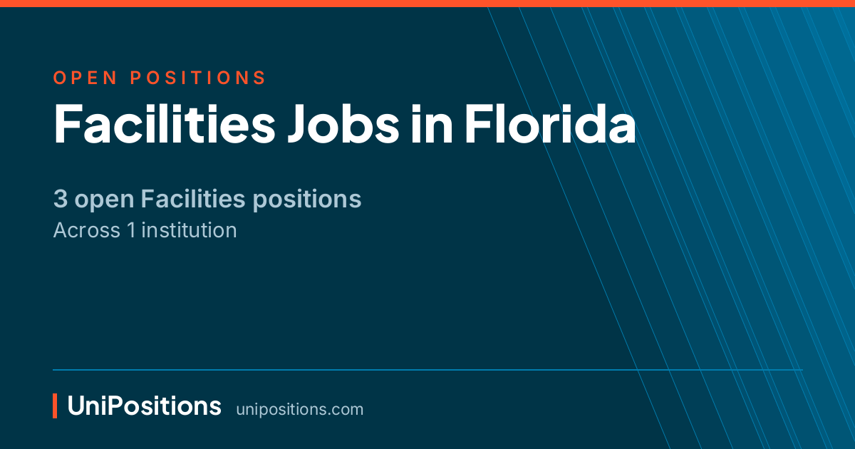Facilities jobs in Florida — 3 open positions