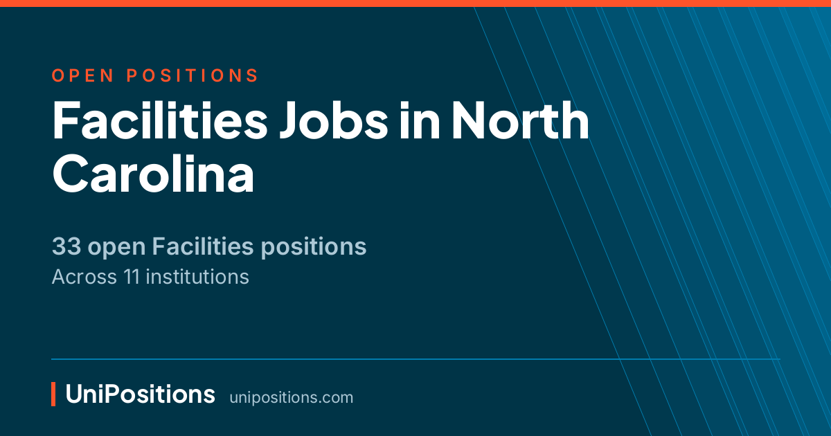 Facilities jobs in North Carolina — 33 open positions