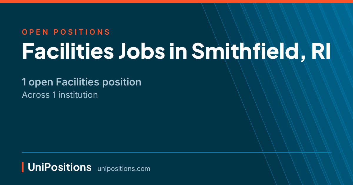 Facilities jobs in Smithfield, RI — 1 open position