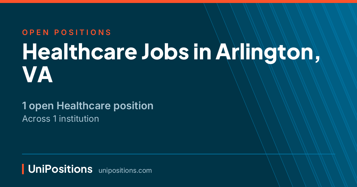 Healthcare jobs in Arlington, VA — 1 open position