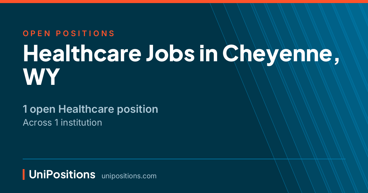 Healthcare jobs in Cheyenne, WY — 1 open position