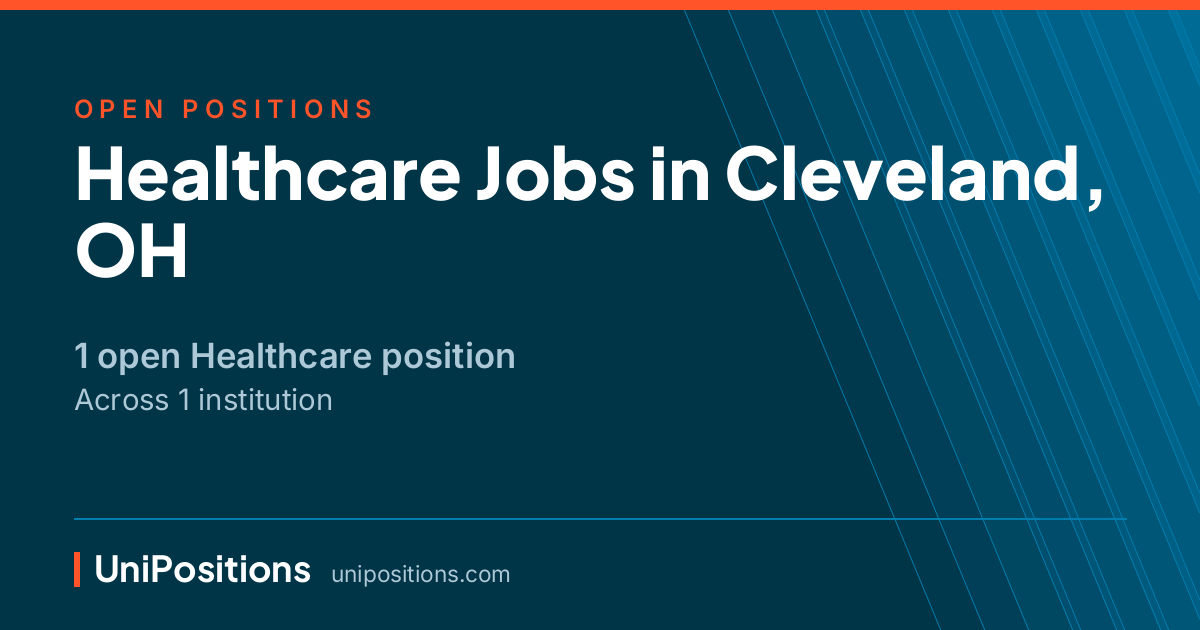 Healthcare jobs in Cleveland, OH — 1 open position