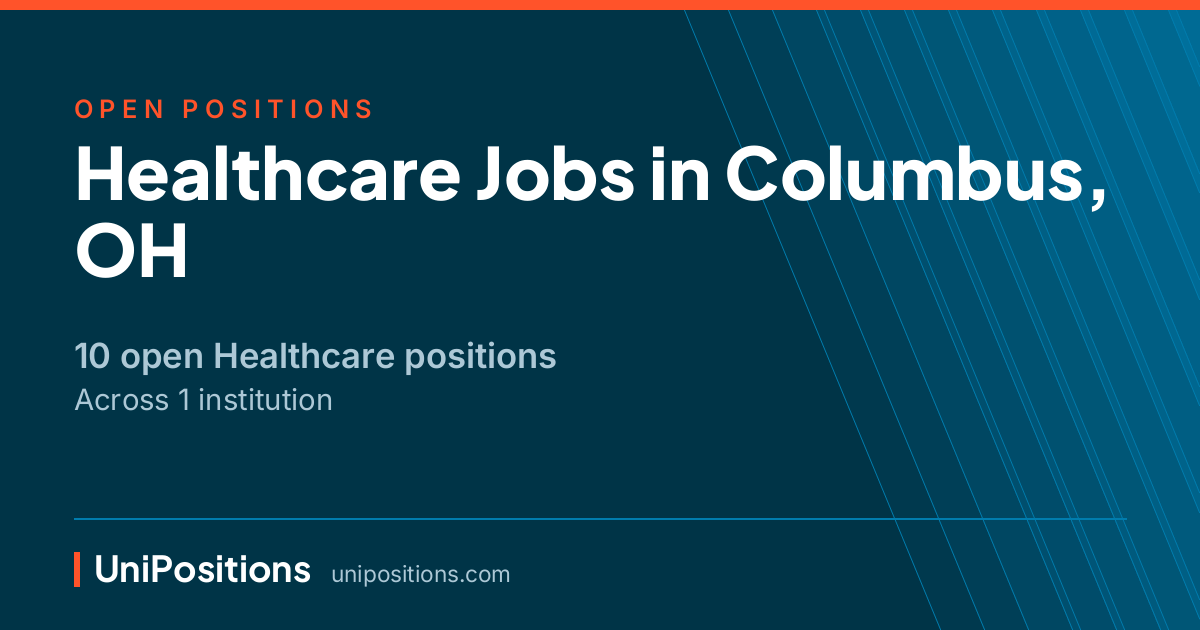 Healthcare jobs in Columbus, OH — 10 open positions