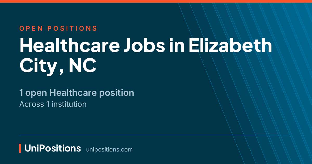 Healthcare jobs in Elizabeth City, NC — 1 open position