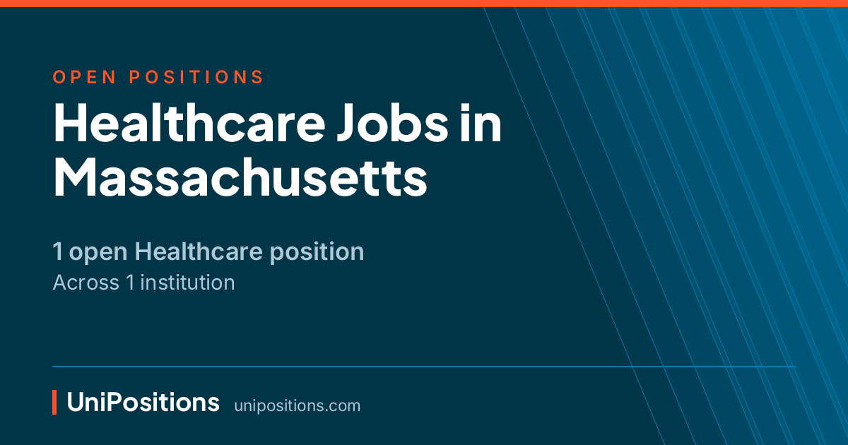 Healthcare jobs in Massachusetts — 1 open position