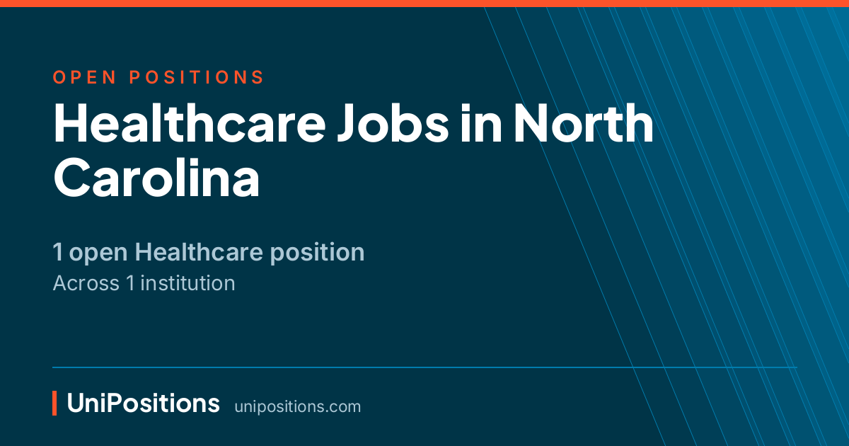 Healthcare jobs in North Carolina — 1 open position