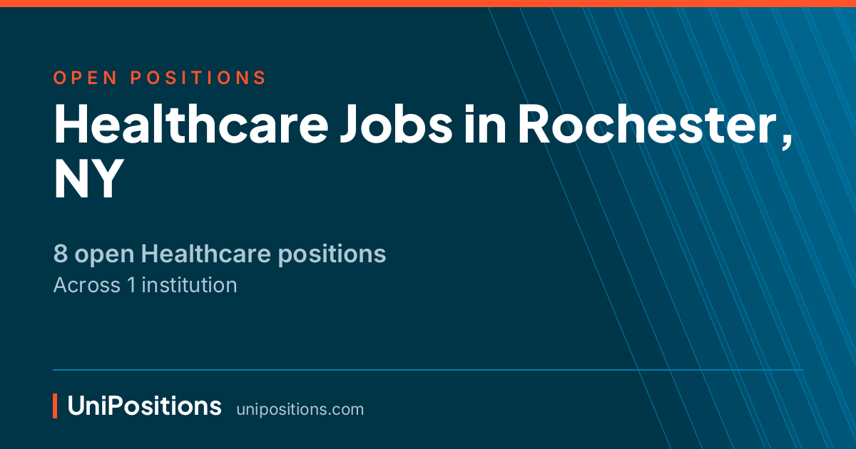 Healthcare jobs in Rochester, NY — 8 open positions