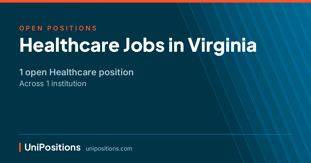 Healthcare jobs in Virginia — 1 open position