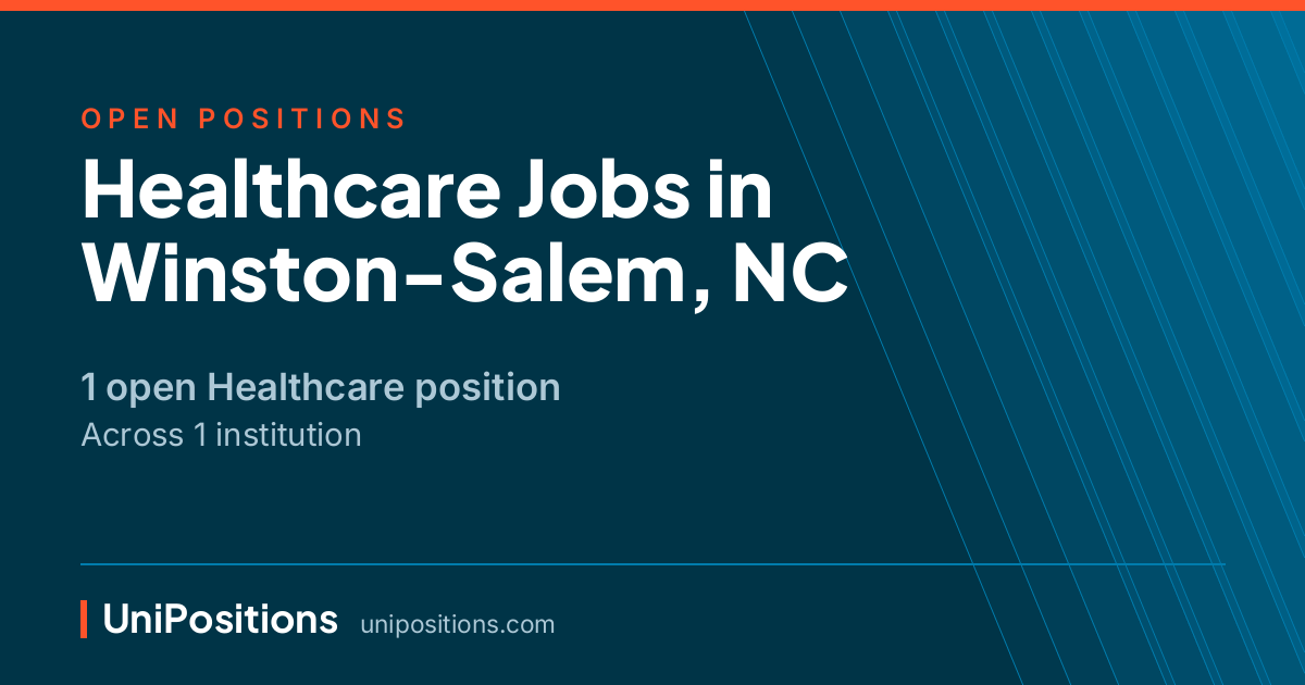 Healthcare jobs in Winston-Salem, NC — 1 open position