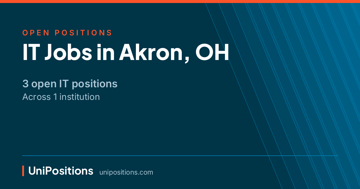 IT jobs in Akron, OH — 3 open positions