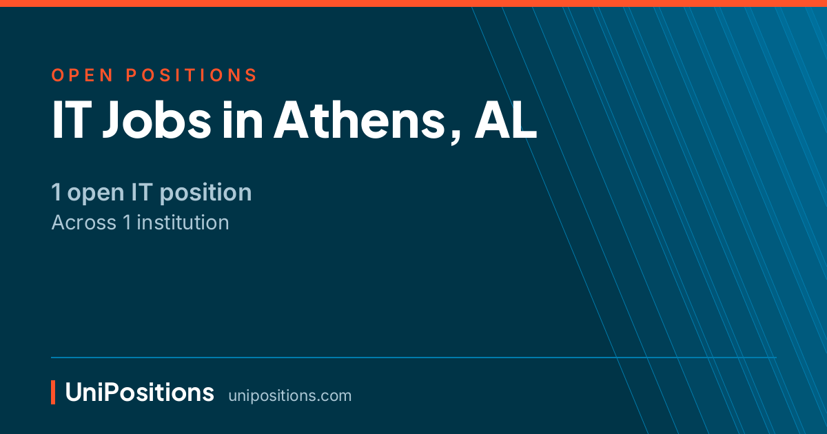 IT jobs in Athens, AL — 1 open position