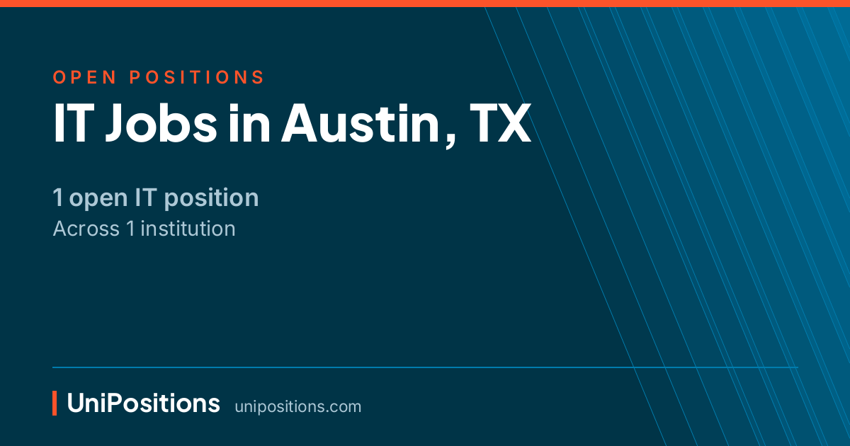 IT jobs in Austin, TX — 1 open position