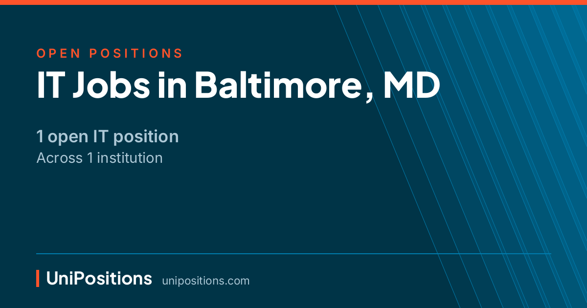 IT jobs in Baltimore, MD — 1 open position