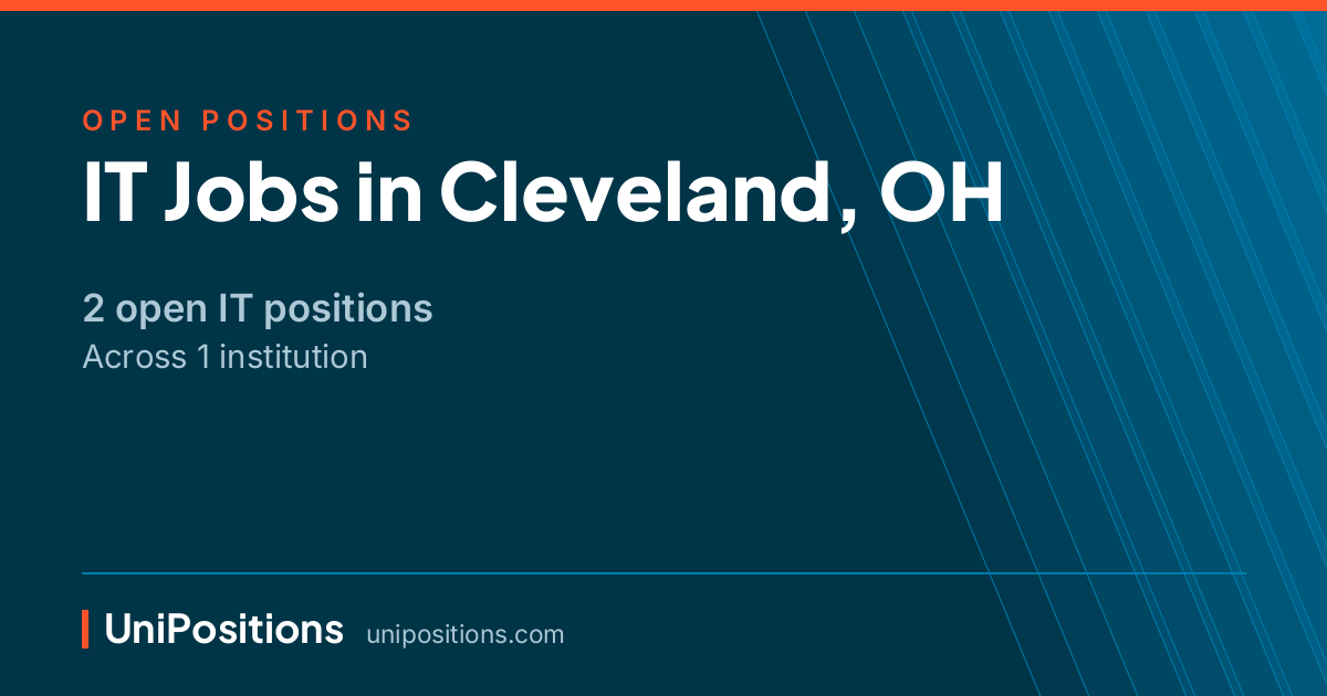 IT jobs in Cleveland, OH — 2 open positions