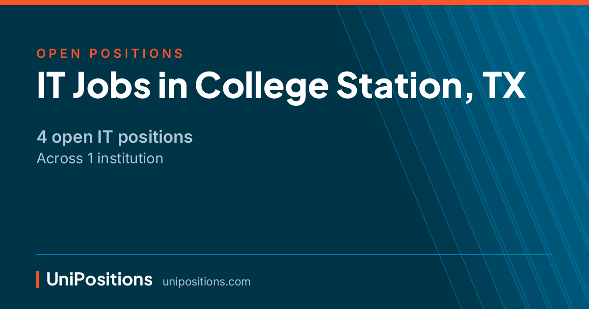 IT jobs in College Station, TX — 4 open positions