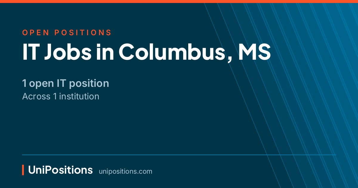 IT jobs in Columbus, MS — 1 open position