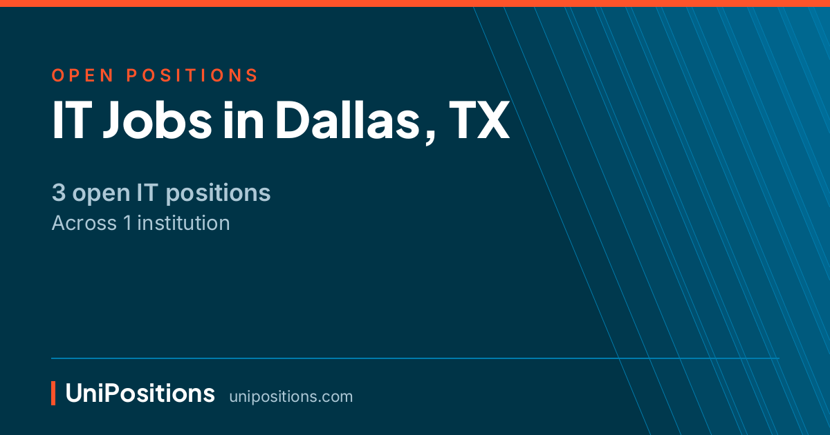 IT jobs in Dallas, TX — 3 open positions