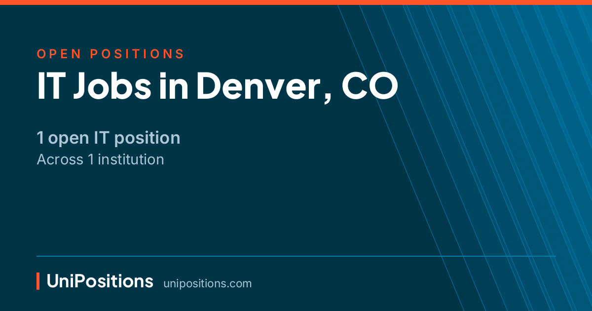 IT jobs in Denver, CO — 1 open position