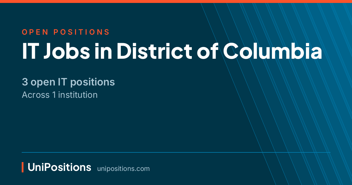 IT jobs in District of Columbia — 3 open positions