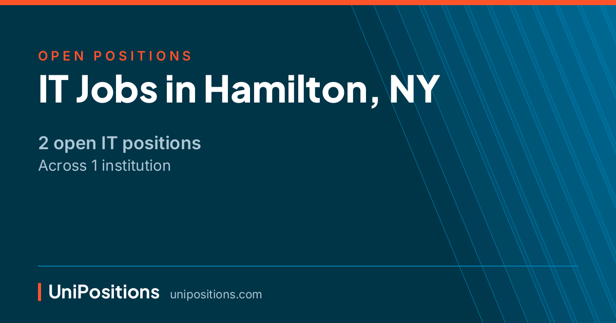 IT jobs in Hamilton, NY — 2 open positions