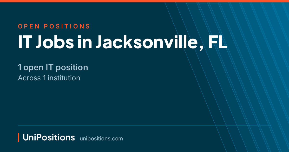 IT jobs in Jacksonville, FL — 1 open position