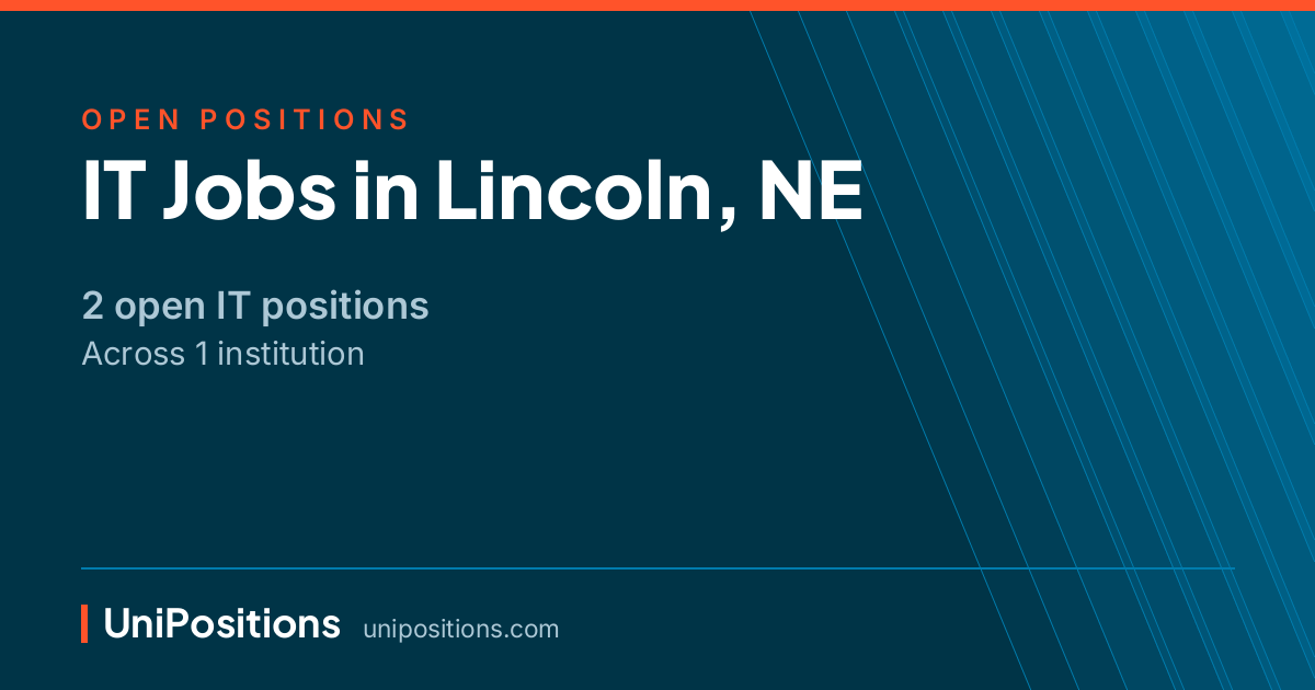 IT jobs in Lincoln, NE — 2 open positions