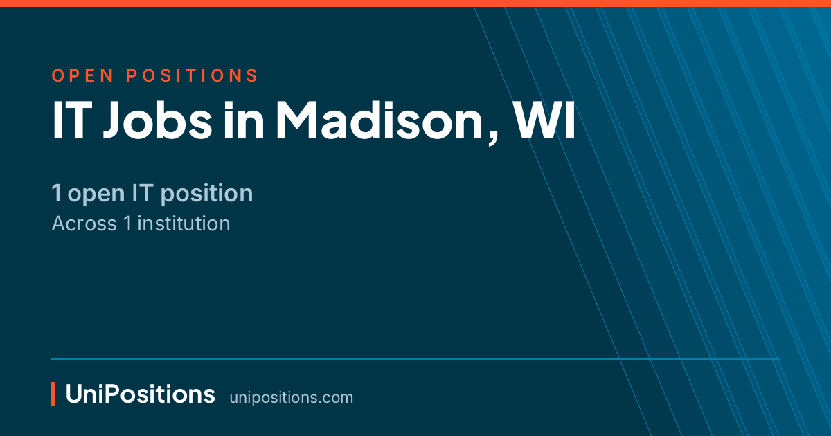 IT jobs in Madison, WI — 1 open position