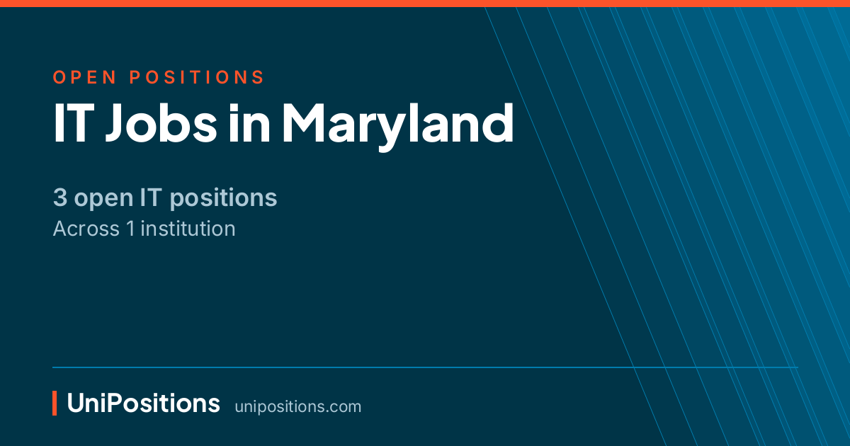IT jobs in Maryland — 3 open positions