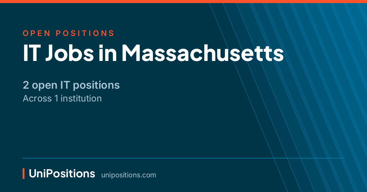 IT jobs in Massachusetts — 2 open positions