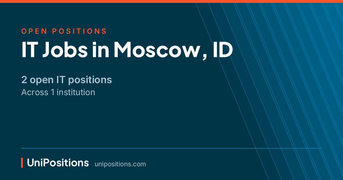 IT jobs in Moscow, ID — 2 open positions