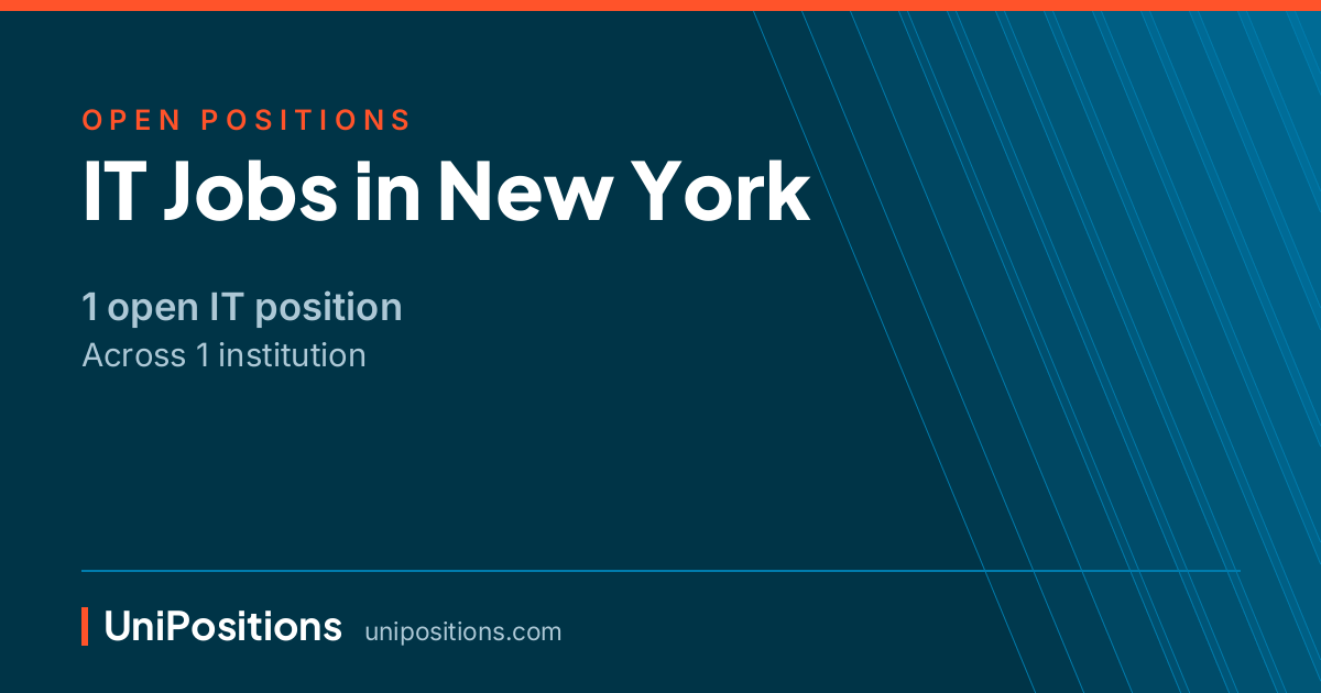 IT jobs in New York — 1 open position