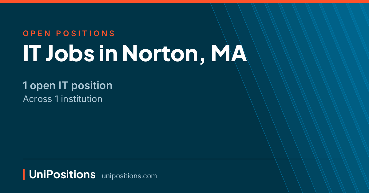 IT jobs in Norton, MA — 1 open position